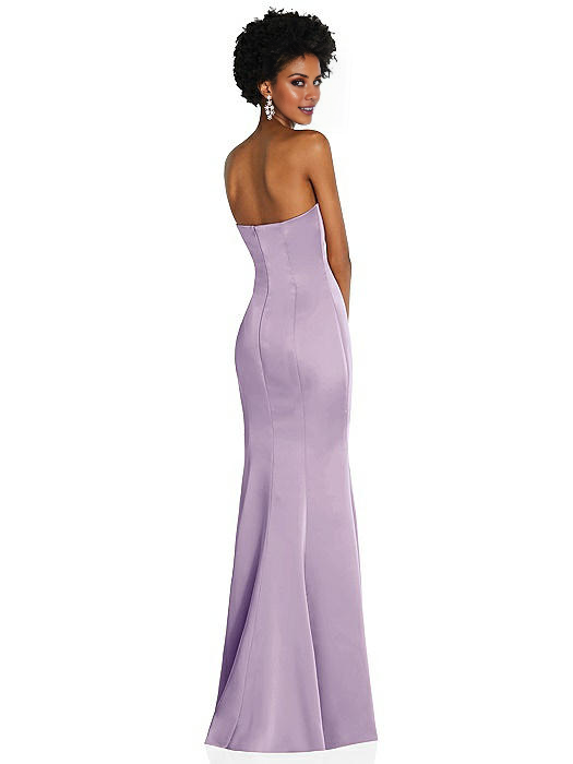 Vestido de fiesta Jimiss con hombros descubiertos, sin mangas, sin tirantes, sin espalda y largo hasta el suelo