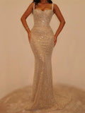 Luxury Mermaid Sweetheart Strap Low Back Long Prom Dress