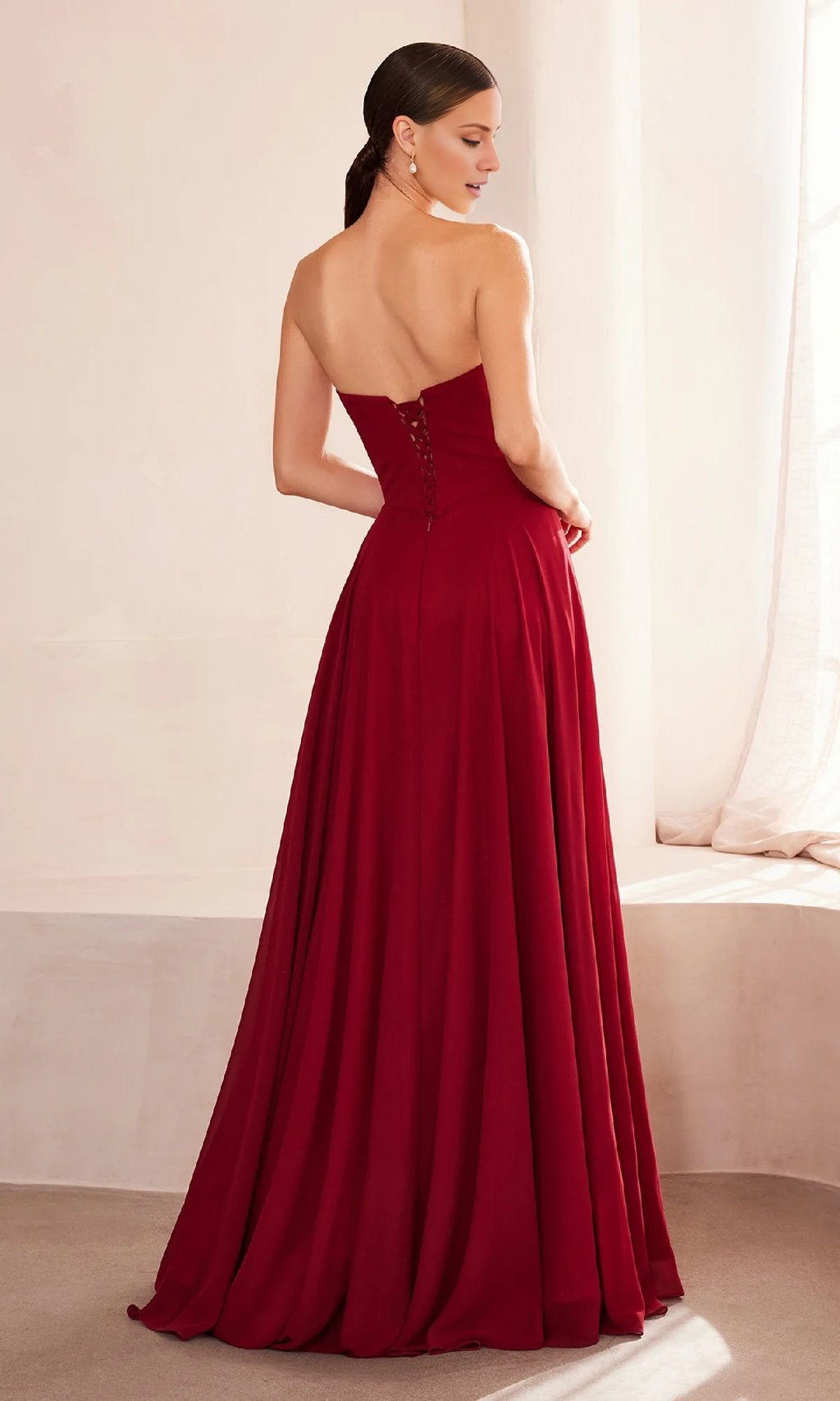 Black Chiffon A-Line Sweetheart Floor-Length Bridesmaid Dress