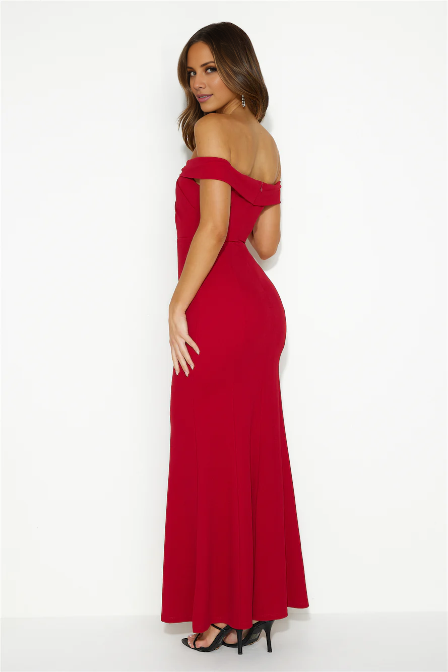 Vestido de fiesta Jimiss de corte sirena, sin mangas y largo hasta el suelo con hombros descubiertos
