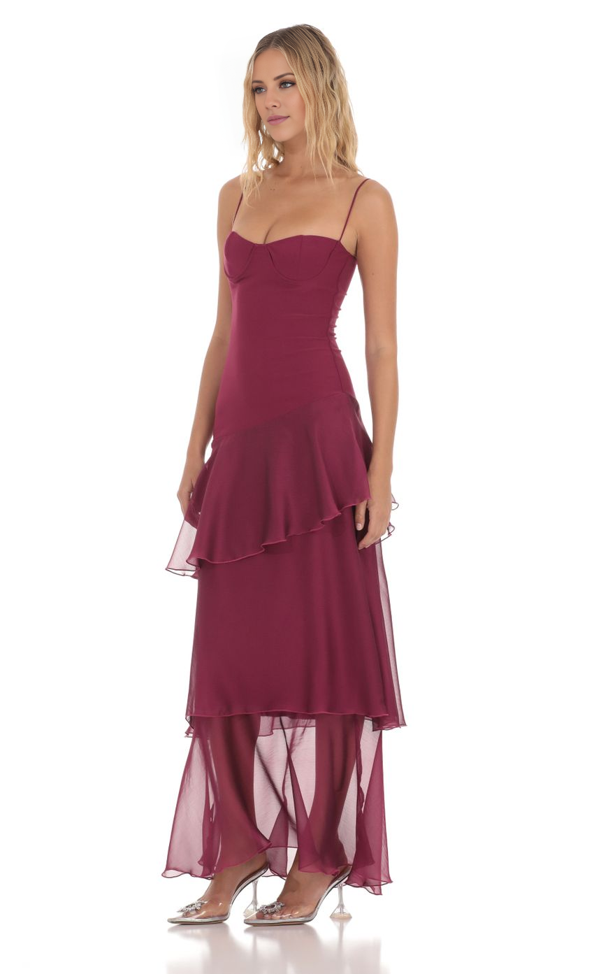 Vestido de fiesta Jimiss con escote corazón, tirantes finos, espalda descubierta y largo hasta el suelo