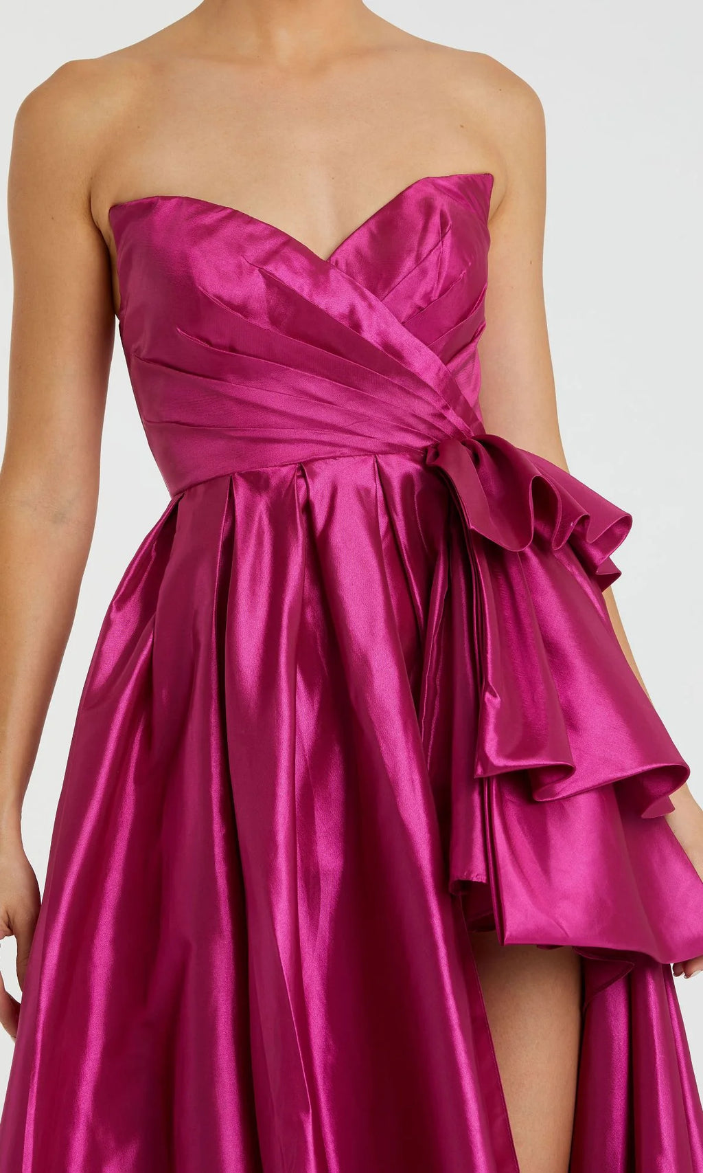 Pink Satin A-Line Sweetheart Floor-Length Evening Dress