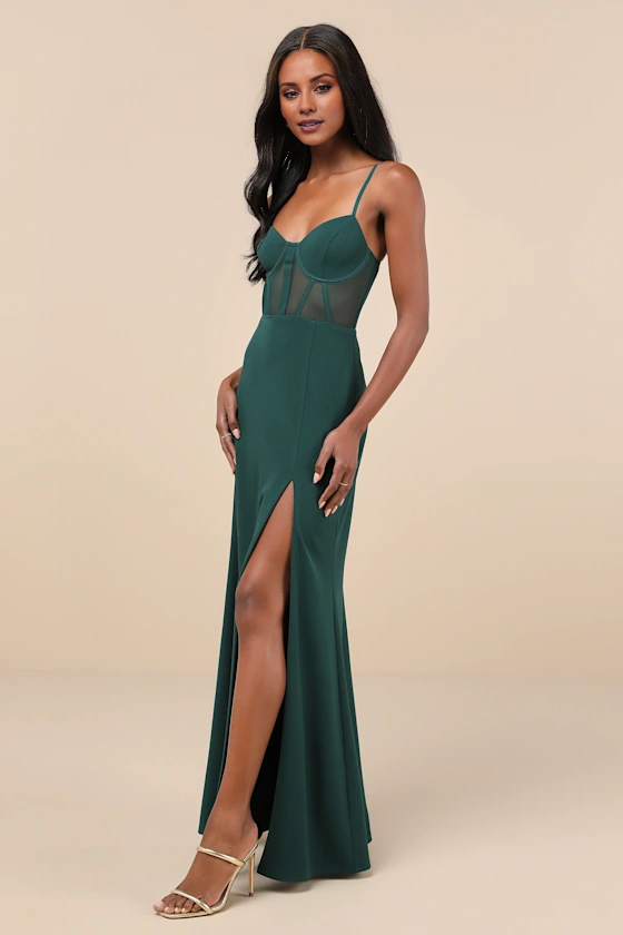 Vestido de noche Jimiss con escote cuadrado, hombros descubiertos, sin mangas, tirantes finos, espalda descubierta, abertura lateral y largo hasta el suelo