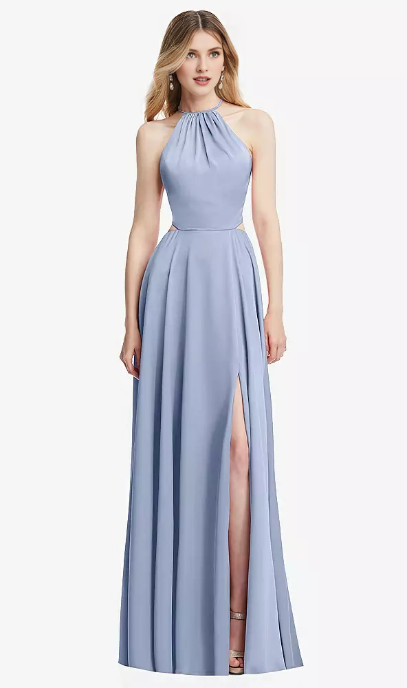 Vestido de fiesta largo con escote colgante, tirantes cruzados, espalda plisada y ahuecado