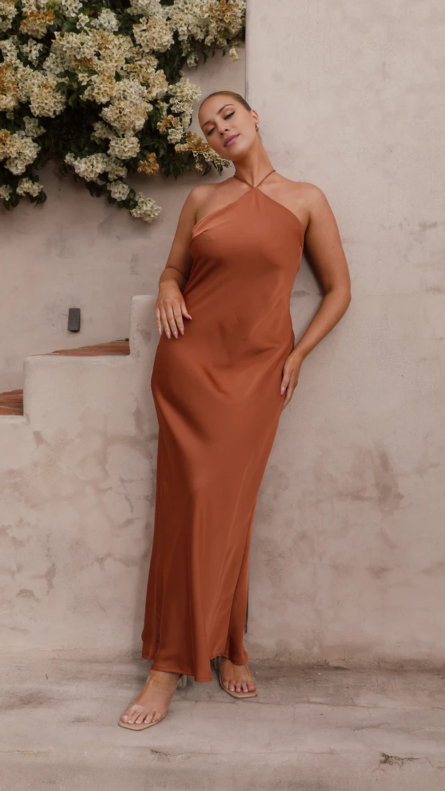 Vestido de noche Jimiss con escote halter, sin tirantes, hombros descubiertos, espalda descubierta y largo hasta el suelo