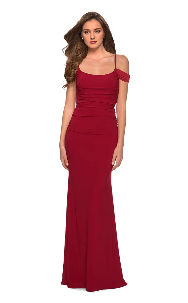 Sleeveless tight corset and floor length Prom dress