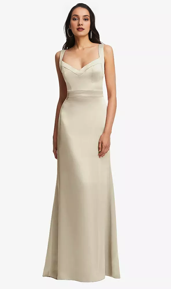 Vestido de fiesta ajustado con corsé, espalda descubierta, corte A y largo hasta el suelo