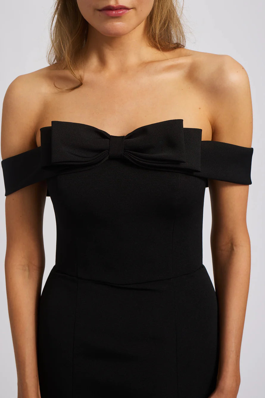 Vestido de fiesta Jimiss de corte sirena, con hombros descubiertos, sin mangas, espalda descubierta y largo hasta el suelo