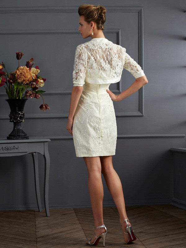 Vestidos de madre de la novia de tafetán corto, sin mangas, con escote corazón y cuentas