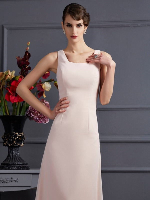 Blushing Pink Square Neck Sheath/column Floor-Length Evening Dress with Lace Bolero Jacket