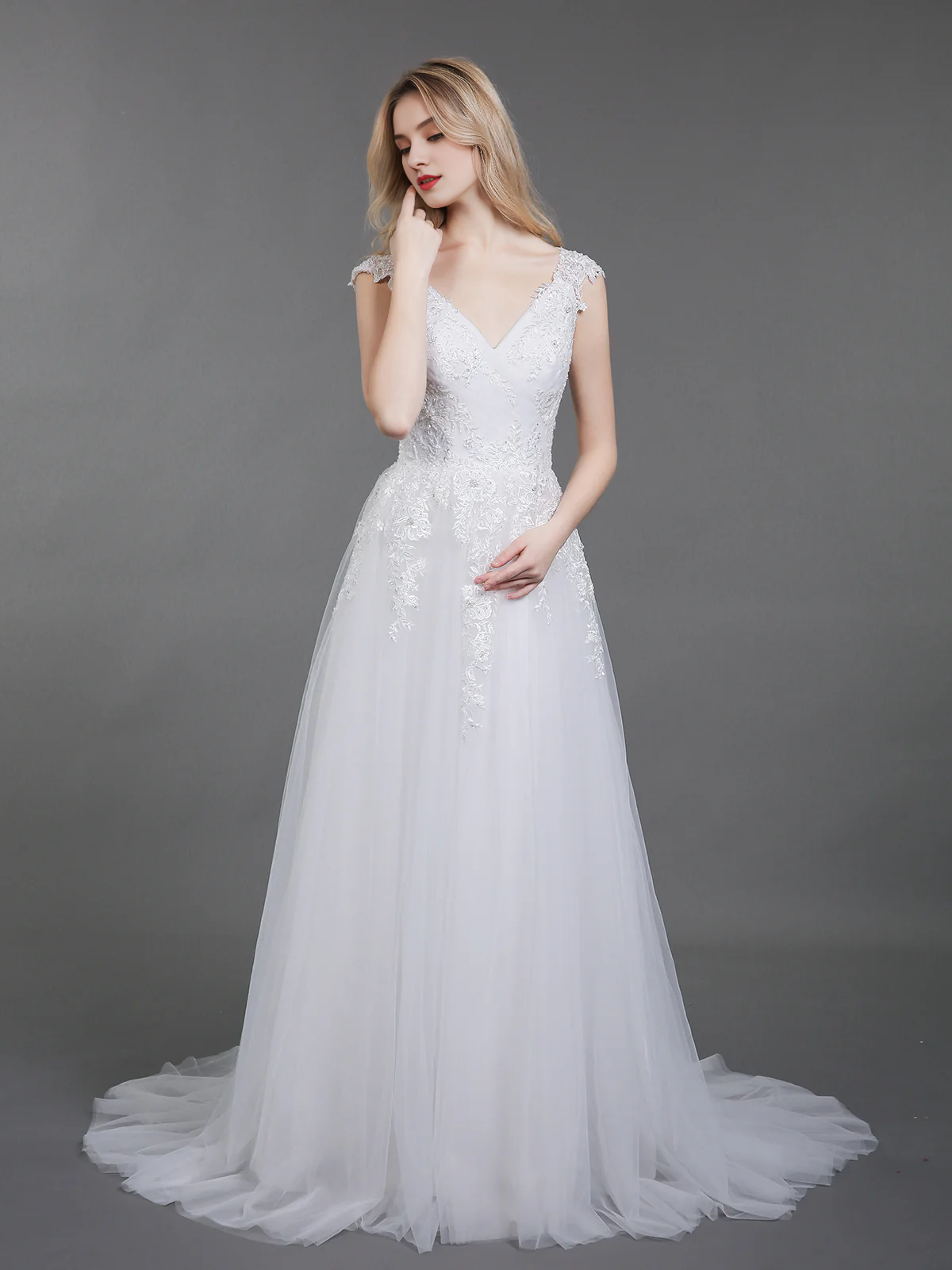 Vestido de novia transparente sin mangas y sin espalda