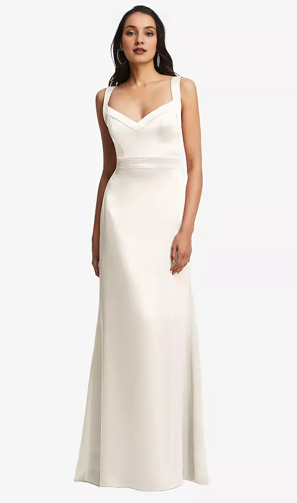 Vestido de fiesta ajustado con corsé, espalda descubierta, corte A y largo hasta el suelo