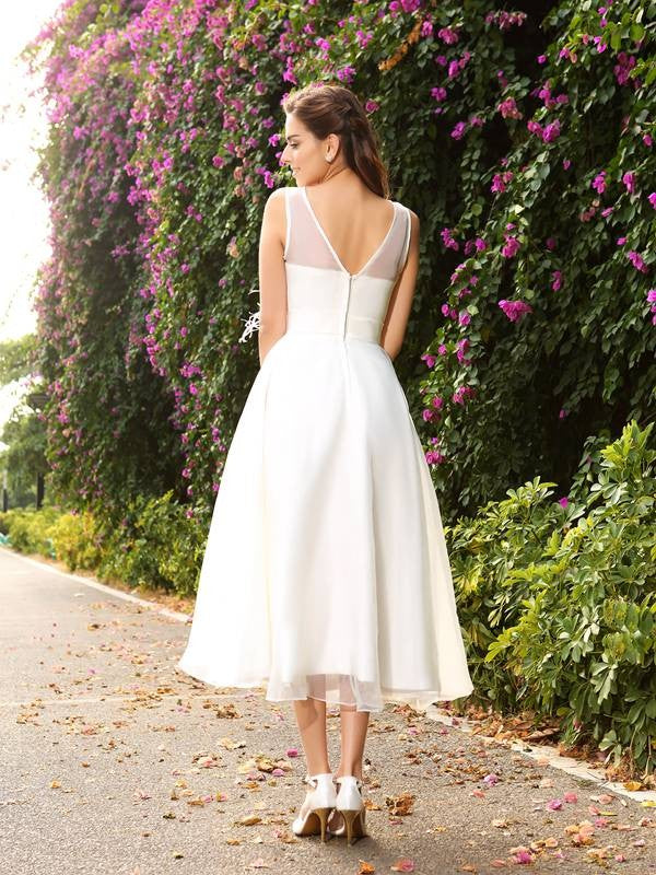 Vestidos de novia largos de satén sin mangas, corte princesa, con escote barco, faja, cinta o cinturón