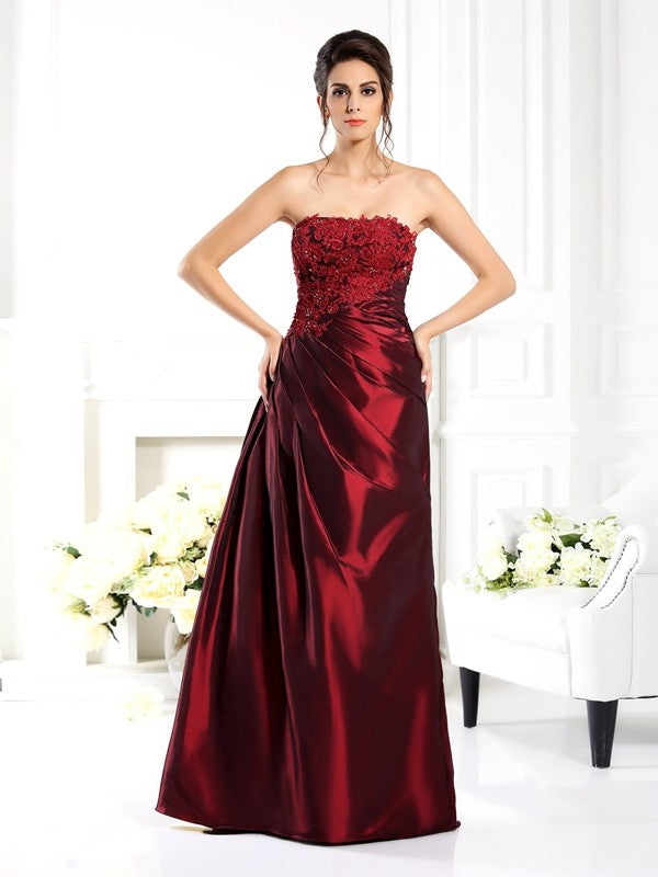 Burgundy Satin A-Line Floor-Length Sweetheart Dress with Bolero Jacket
