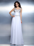 Mist Chiffon A-Line V-Neck Floor-Length Bridesmaid Dress