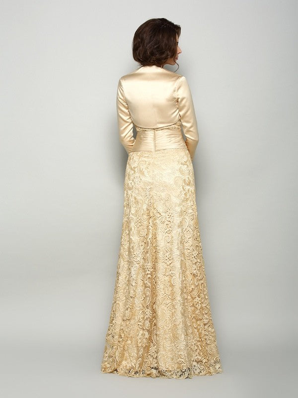 Vestidos de madre de la novia de satén largo sin mangas con escote corazón y corte princesa/corte A