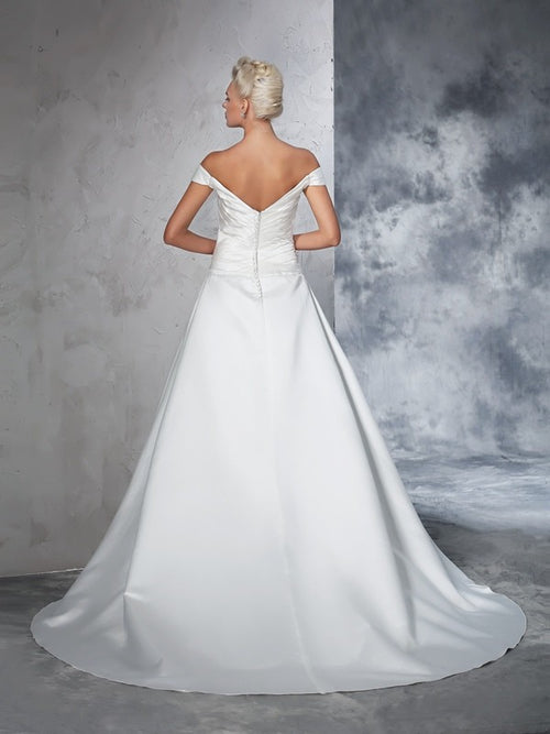 A-Line Floor-Length Evening Dress with Sweetheart Neckline & Ruched Bodice