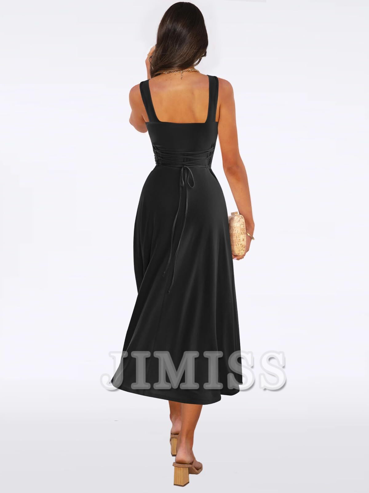 Vestido elegante, ajustado, con tirantes finos y espalda descubierta, informal, sexy, tipo chaleco, de noche.