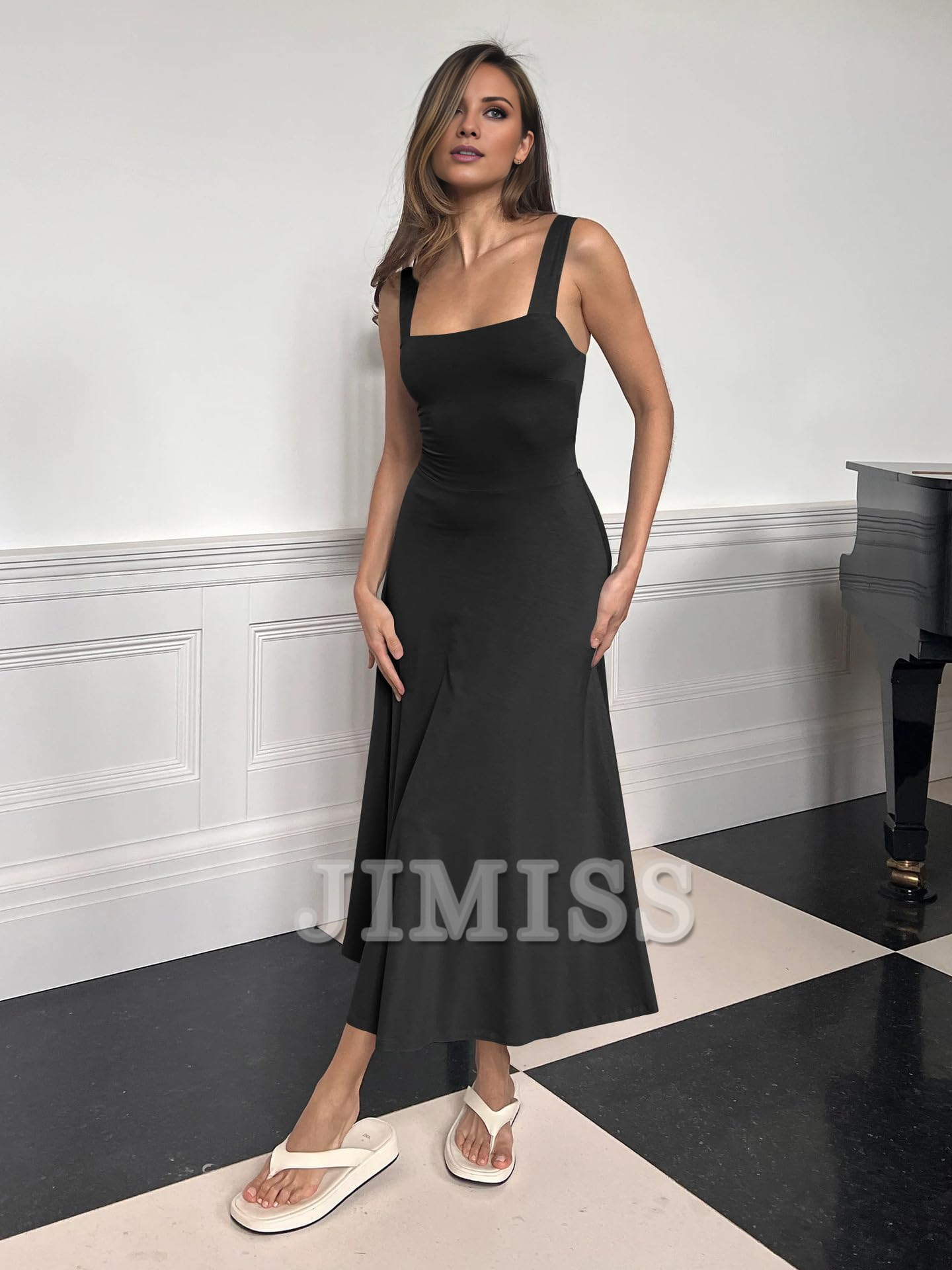 Vestido elegante, ajustado, con tirantes finos y espalda descubierta, informal, sexy, tipo chaleco, de noche.