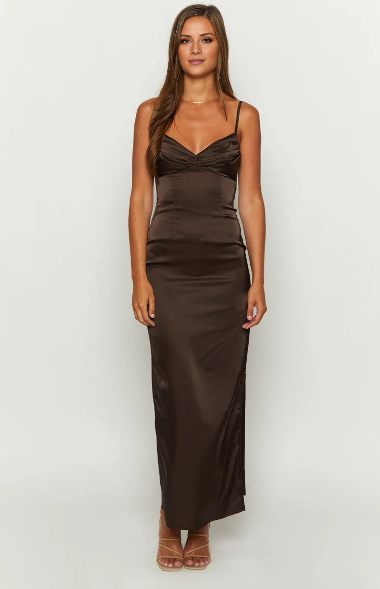 Teal Satin Sweetheart Floor-Length Evening Dress