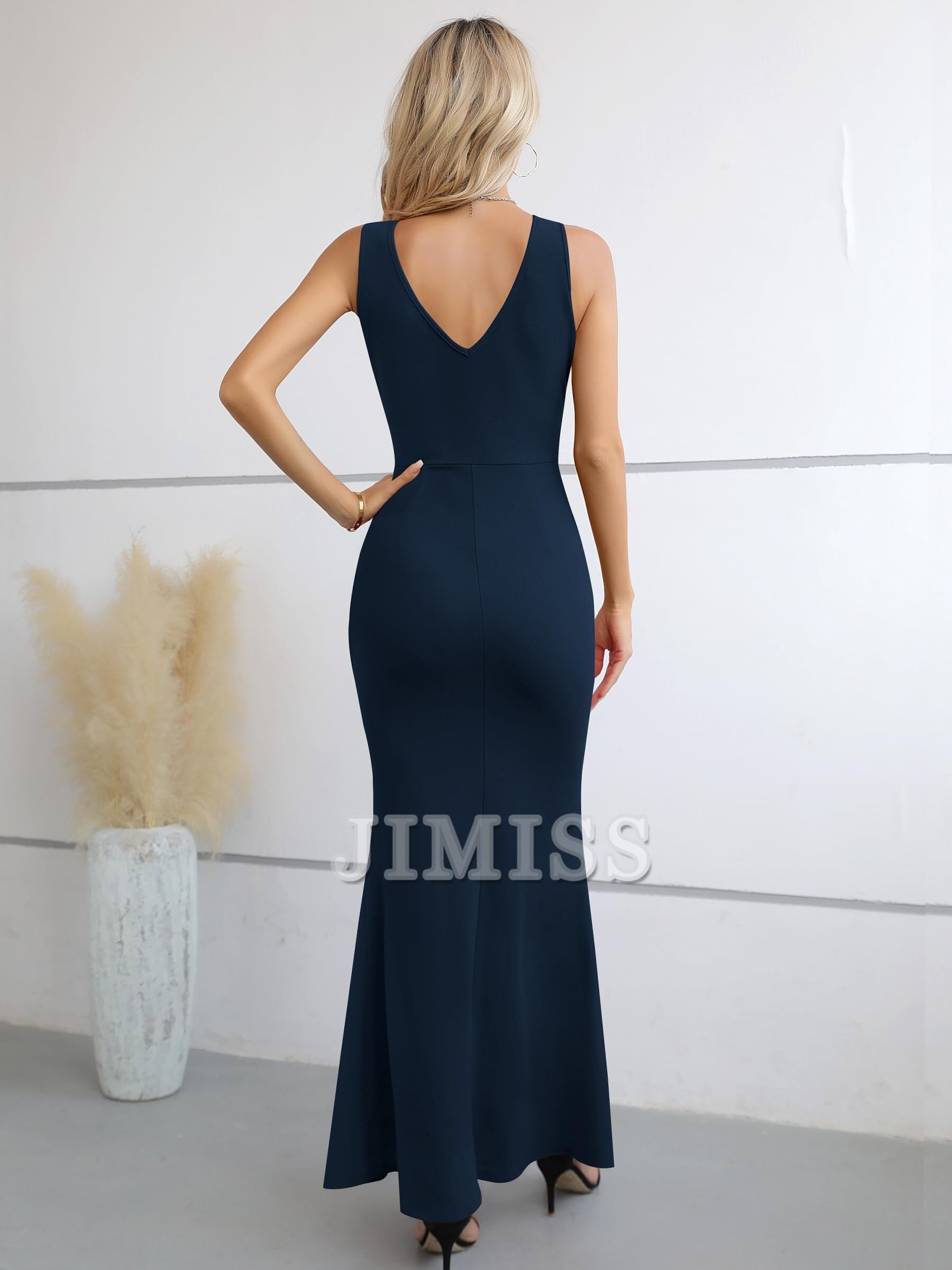 Vestido de fiesta largo con escote en V, elegante, cruzado, para festivales y noche.