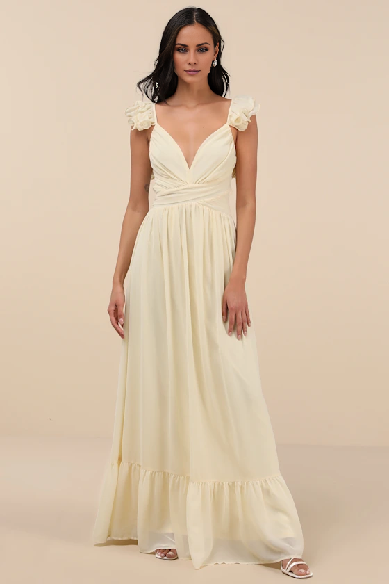 Vestido de noche Jimiss con escote en V, hombros descubiertos, sin mangas, espalda descubierta, tirantes y largo hasta el suelo