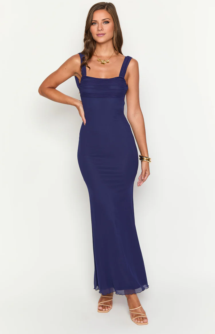 Vestido de fiesta Jimiss con escote cuadrado, hombros descubiertos, sin mangas, espalda descubierta y largo hasta el suelo