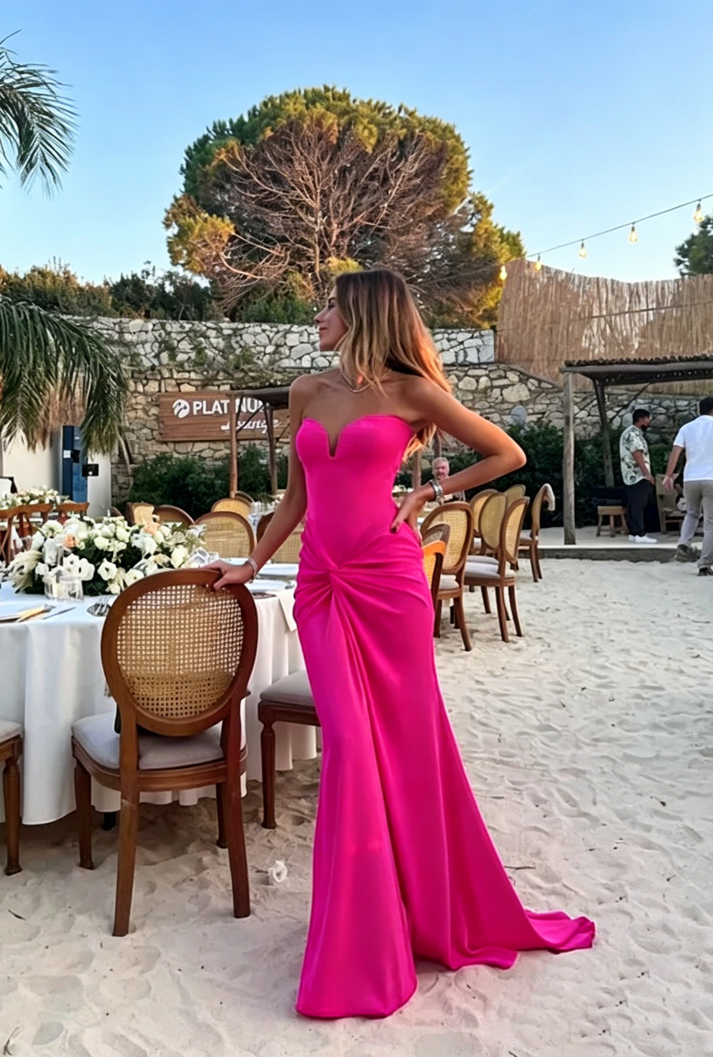 Bold Mermaid Strapless Sweetheart Neck Closed Back Floor Length Evening Dresses