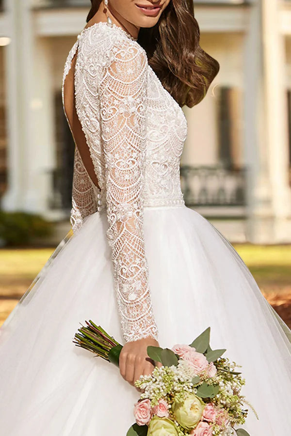 Vestido de novia blanco retro de los años 40/50 para fiesta de bodas.