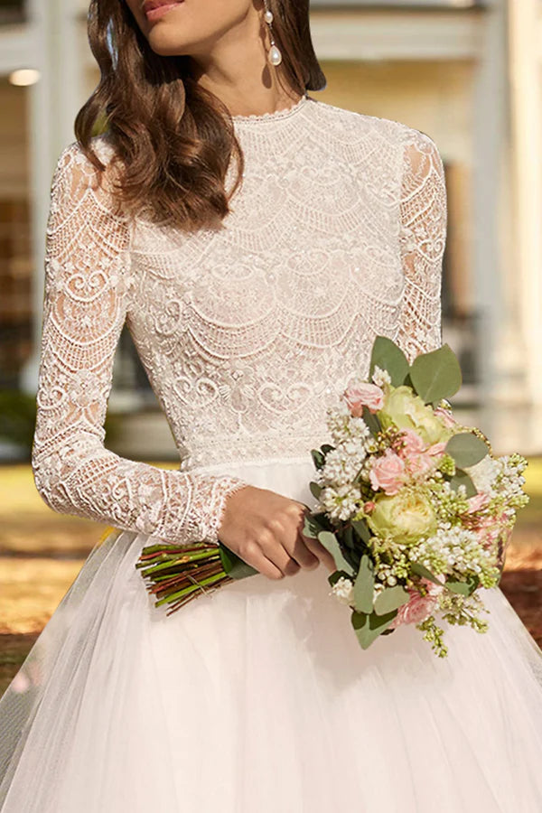 Vestido de novia blanco retro de los años 40/50 para fiesta de bodas.