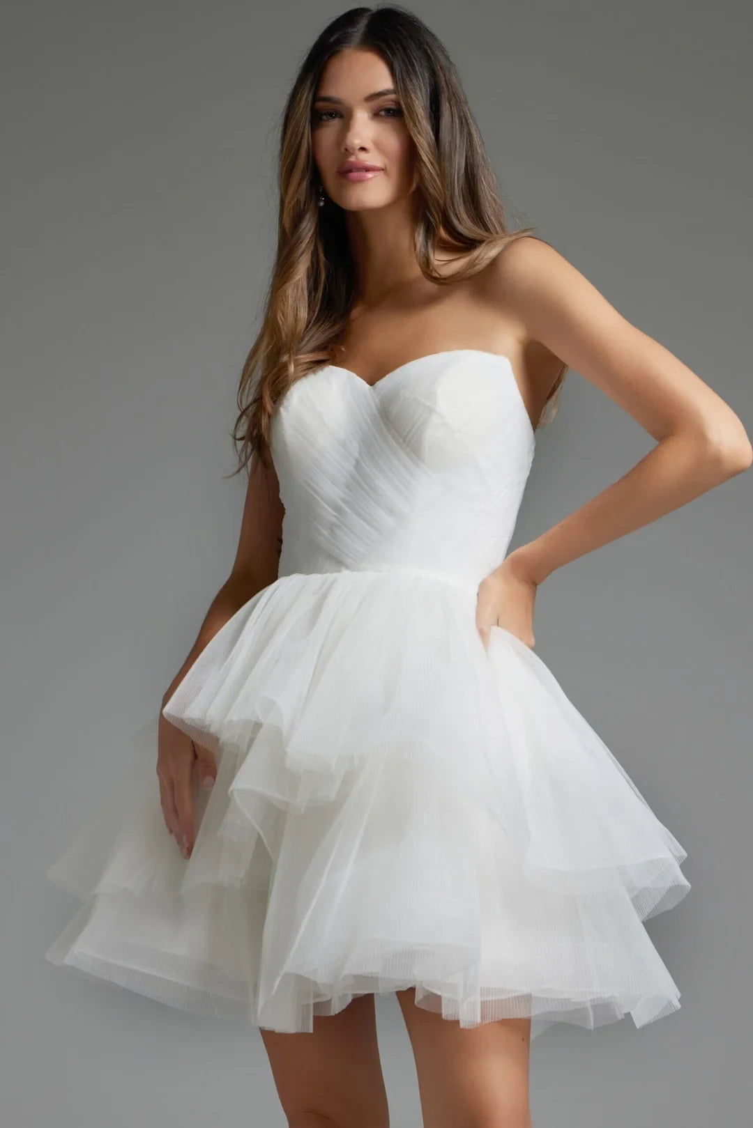 Charming Tulle A-Line Sweetheart Sleeveless Zipper Back Short Homecoming Dresses