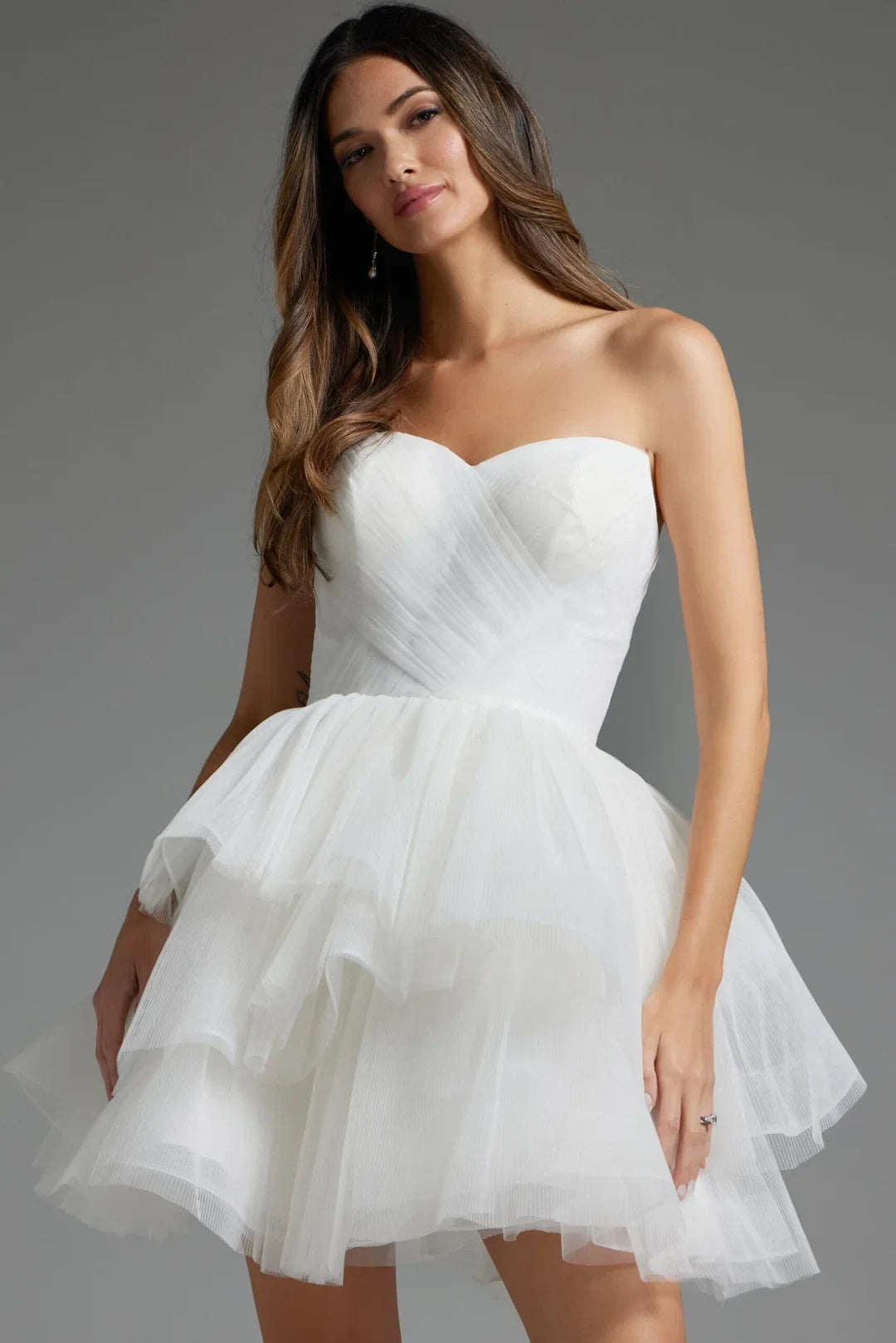 Charming Tulle A-Line Sweetheart Sleeveless Zipper Back Short Homecoming Dresses