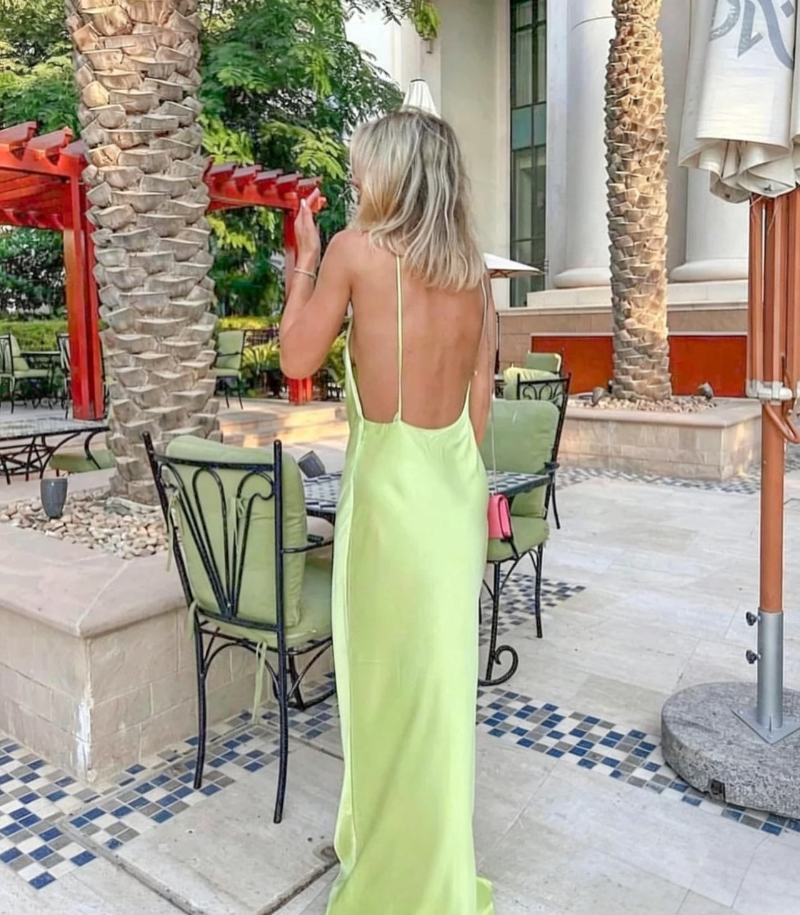 Chic A-Line One Shoulder Sleeveless Low Back Floor Length Evening Dress