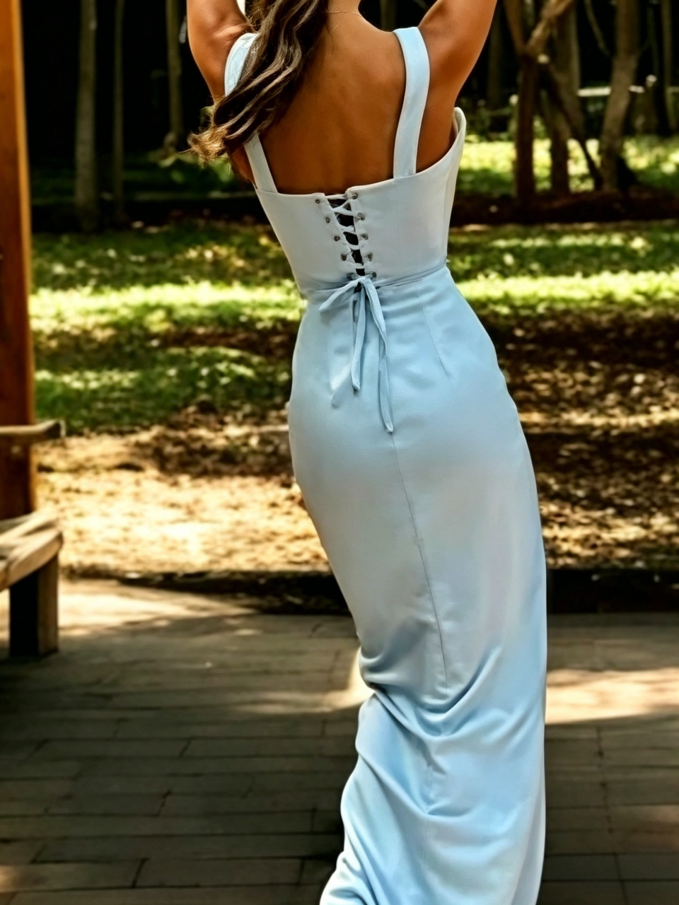 Chic Mermaid Sweetheart Neck Sleeveless Corset Back Floor Length Evening Dress