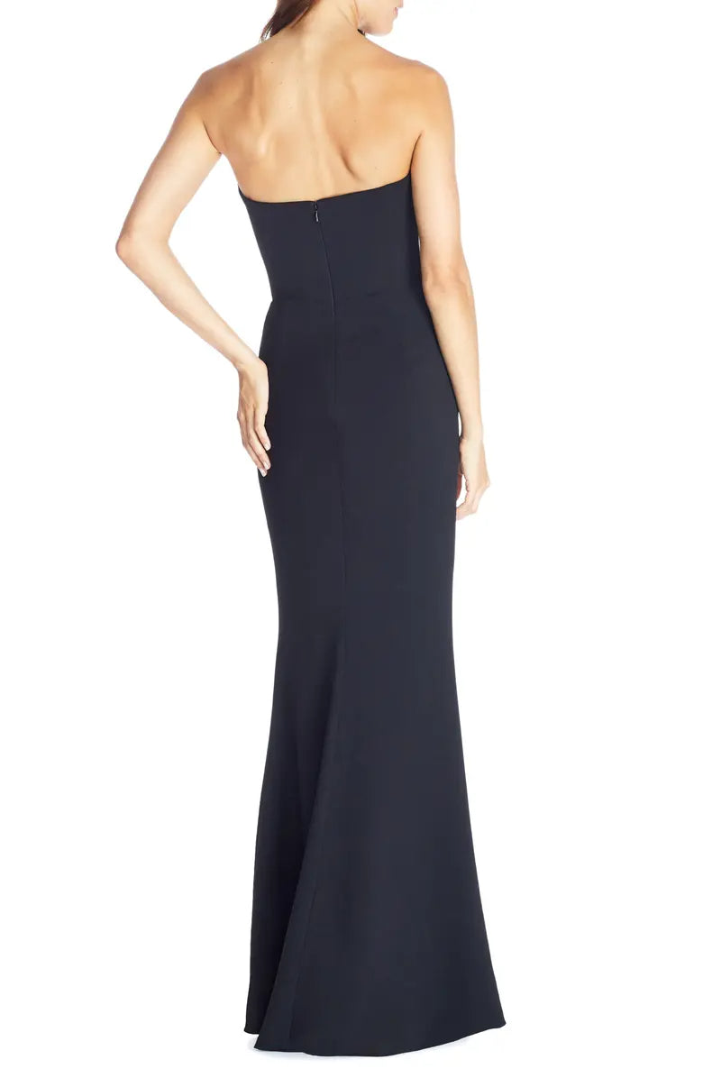 Noble strapless off shoulder and floor length strapless off back evening dress