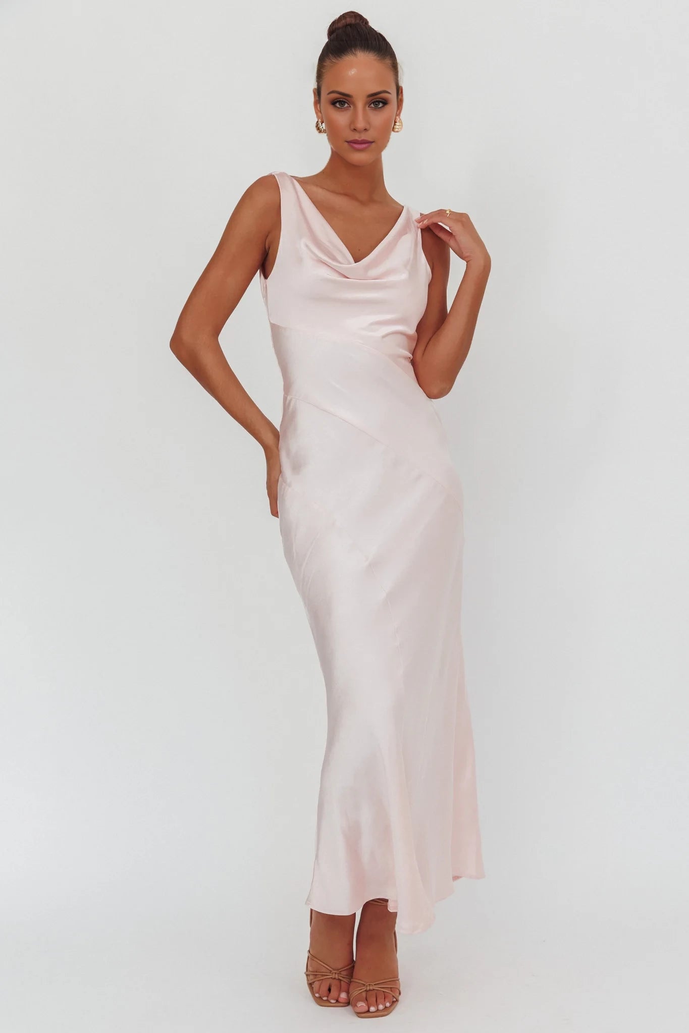 Elegant Slim Halter Neck Sleeveless Backless Floor-Length Evening Dress
