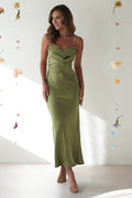 Vestido de fiesta largo plisado con tirantes finos y espalda descubierta - Vestido Jimiss 