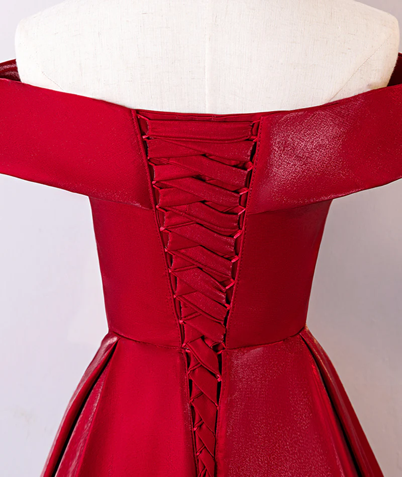 Elegant A Line Off The Shoulder Bow Front Corset Back Floor Length Evening Dress