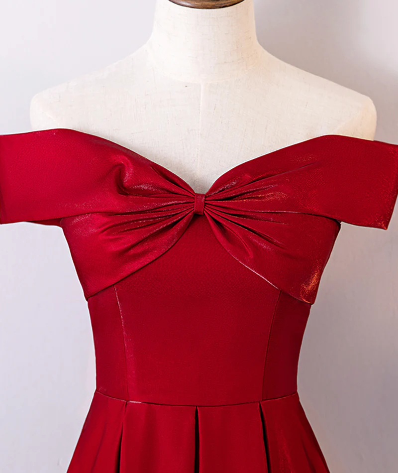 Elegant A Line Off The Shoulder Bow Front Corset Back Floor Length Evening Dress