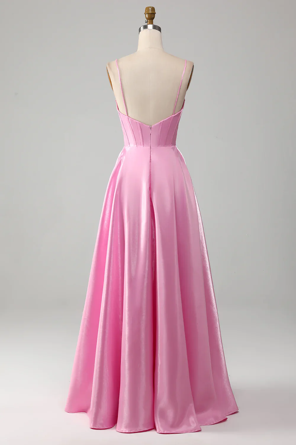 Elegant A Line Sweetheart Spaghetti Straps VBack Zipper Floor Length Evening Dress