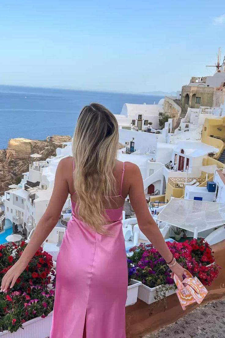 Pink Satin Sweetheart Sheath/column Floor-Length Dress with Open Back and Side Cut-outs