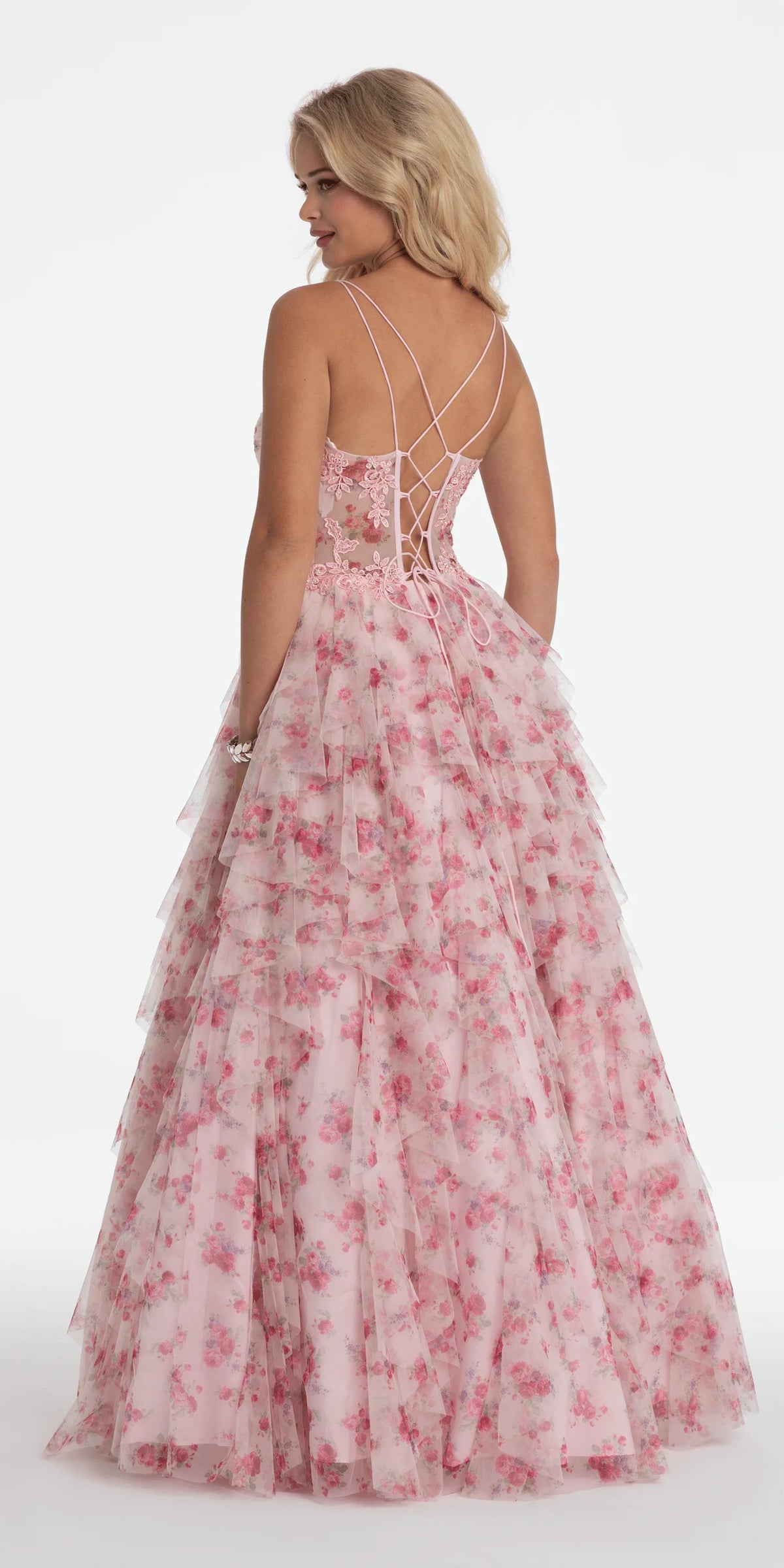 Blushing Pink Tulle Ball Gown Sweetheart Evening Dress