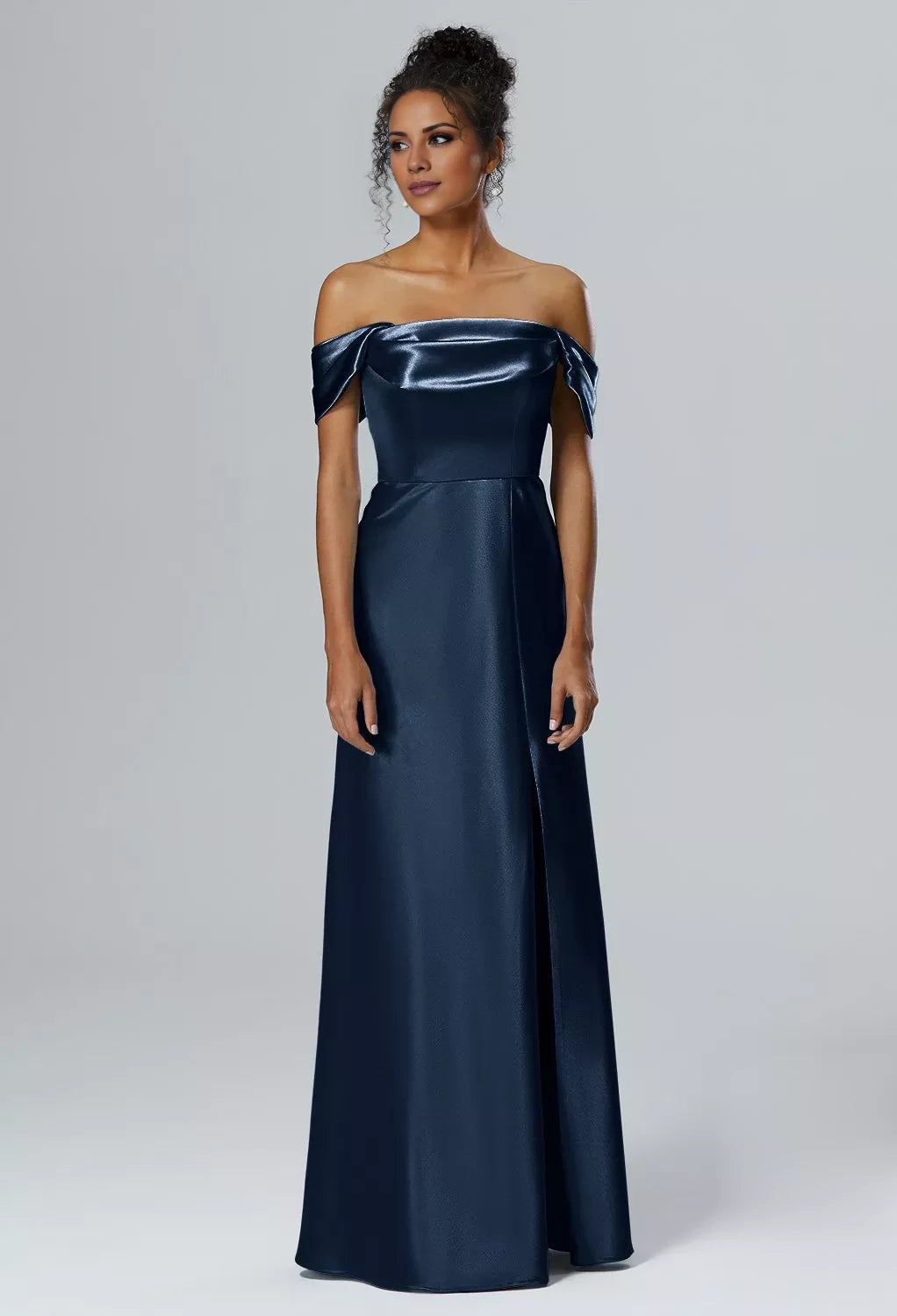 Vestidos de dama de honor de sirena, de moda, con un solo hombro, sin mangas, abertura lateral en la espalda, cremallera y largo hasta el suelo