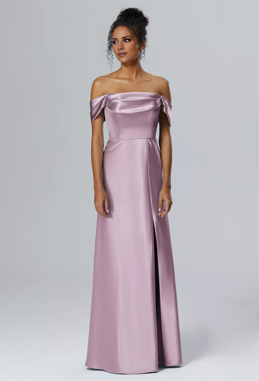 Vestidos de dama de honor de sirena, de moda, con un solo hombro, sin mangas, abertura lateral en la espalda, cremallera y largo hasta el suelo