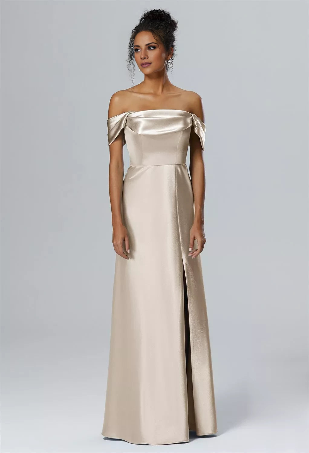 Vestidos de dama de honor de sirena, de moda, con un solo hombro, sin mangas, abertura lateral en la espalda, cremallera y largo hasta el suelo