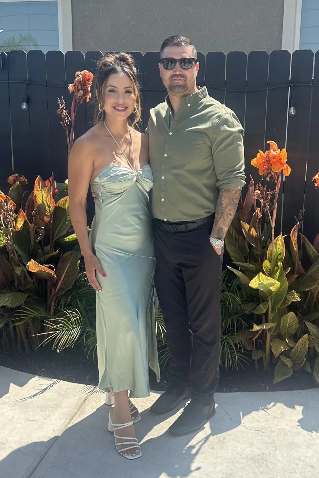 Halter Neck Satin Mermaid Prom Dress with Cutout Front, High Slit & Adjustable Back Strap