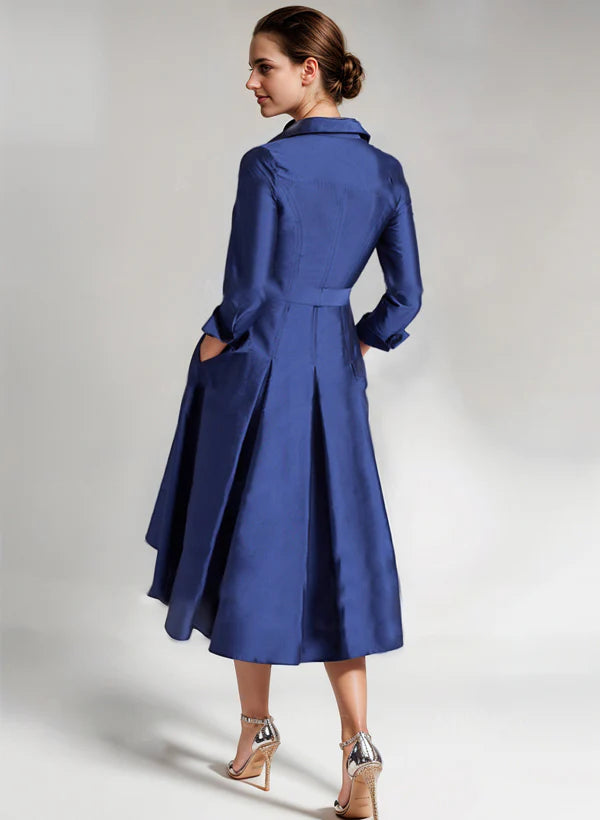 Vestidos de madre de la novia con escote en V, corte princesa y corte A