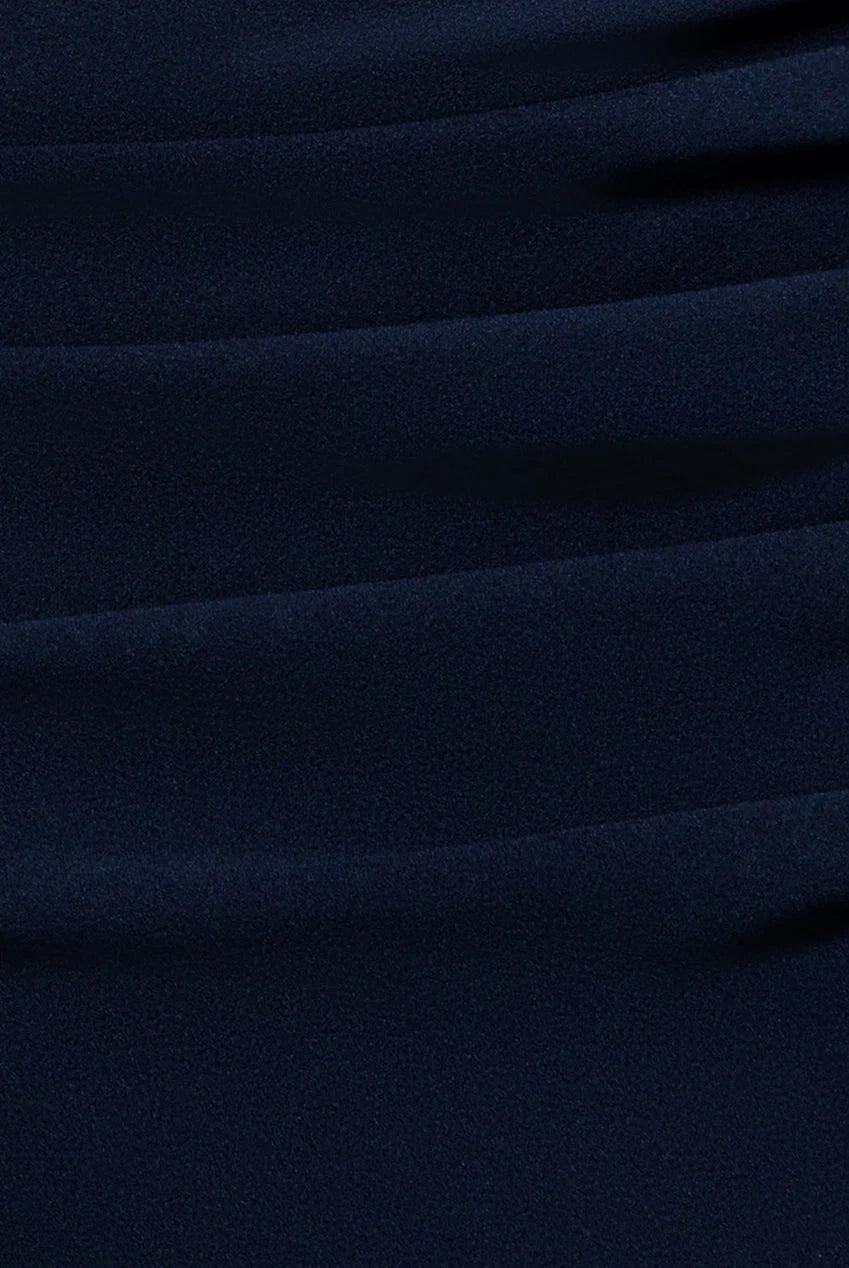 Luxury One-Shoulder Neck Sleeveless Draped Ruched Mermaid Floor-Length Evening Dress