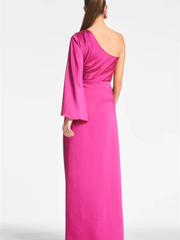 Vestidos de madre de la novia ajustados/columna, largos desde los hombros hasta el suelo