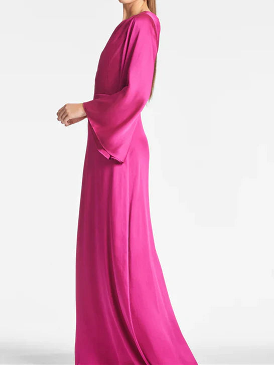 Vestidos de madre de la novia ajustados/columna, largos desde los hombros hasta el suelo